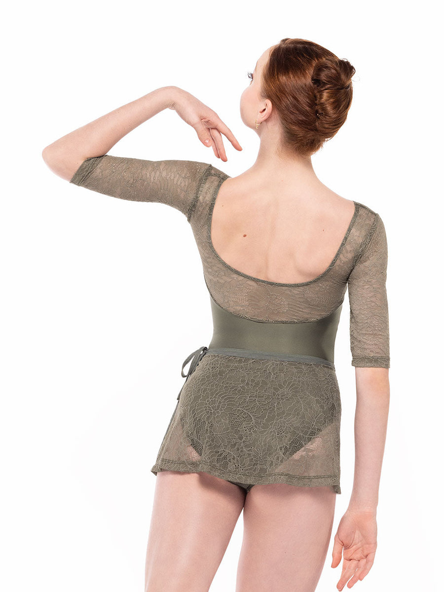 Vinzant Leotard Dusty Olive Zinnia Lace Kids RTW