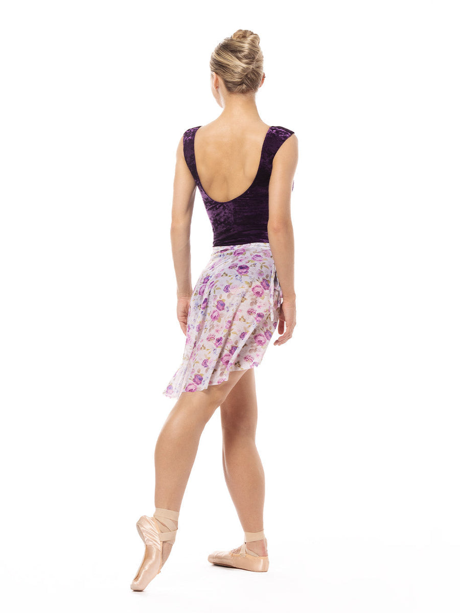 Sophia Leotard Eggplant Crushed Velvet Kids RTW