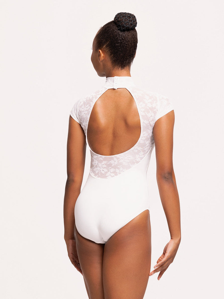 Elizabeth Kids White Ivy Lace Leotard RTW
