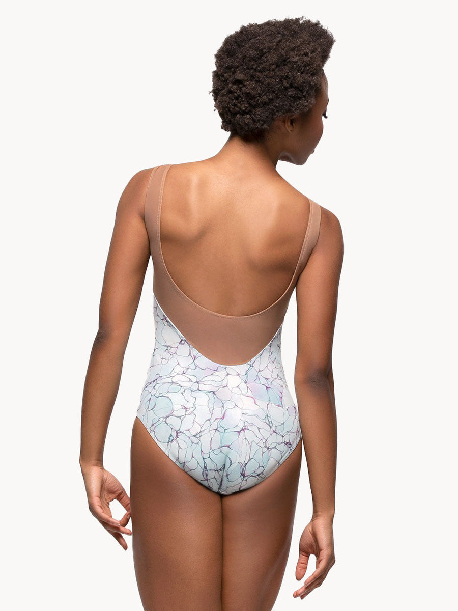 Victoria Intertwined Caramel Mesh Leotard  RTW