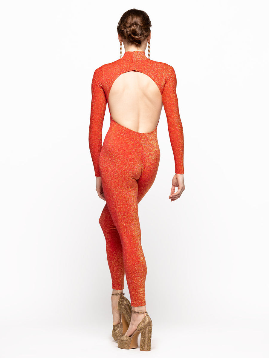 Molly Unitard Poppy Gold Lurex RTW