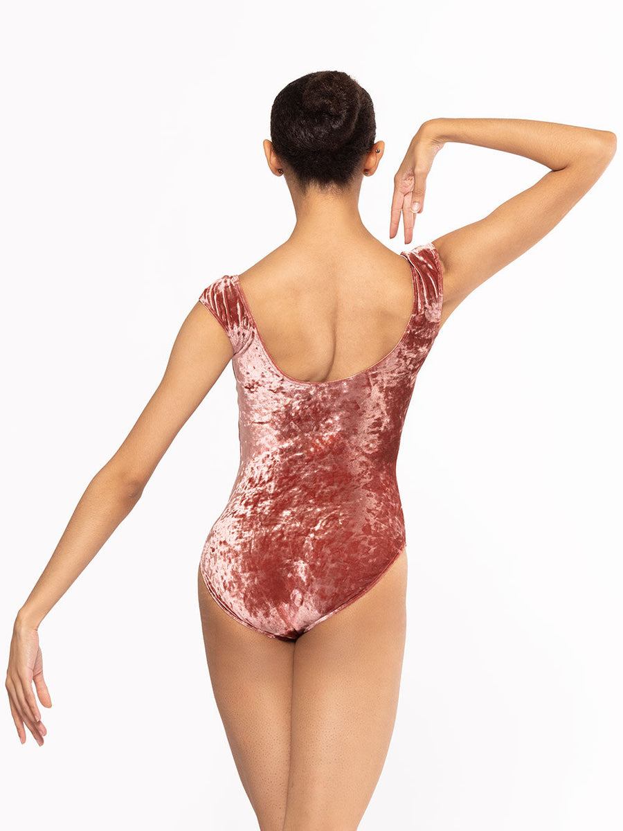 Sophia Leotard Sandstone Crushed Velvet Kids RTW