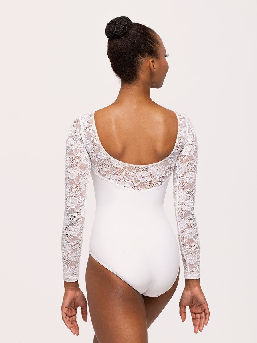 Vinzant Antoinette Lace White Leotard RTW